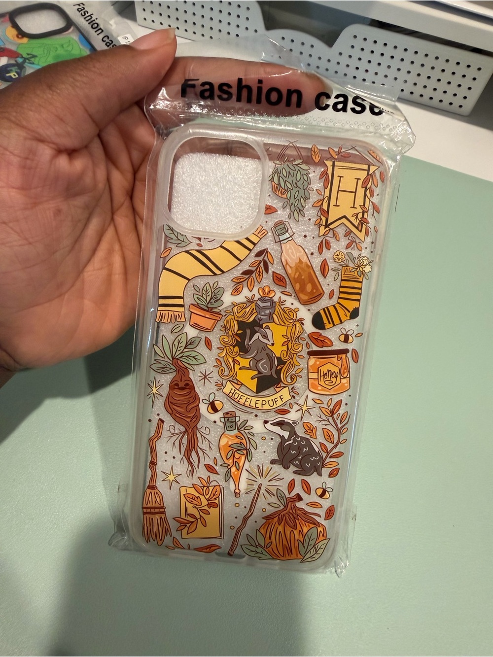 Iphone 15 Plus Hufflepuff Yellow Clear Decorative Phone Case